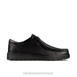 mendip craft jnr f fit clarks en cuir noir enfants N6R8B4870 Clarks Cuir noir