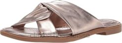 Metallic Clarks - Reyna Twist - Sandales plates pour femme femmes N6R8B2299 Clarks métallique