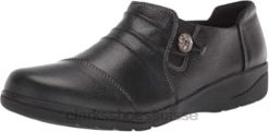 mocassin cheyn inca femme clarks cuir noir femmes N6R8B1759 Clarks Cuir noir