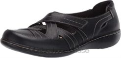 Mocassins Clarks Ashland Rosa en cuir noir pour femmes femmes N6R8B1552 Clarks Cuir noir