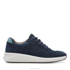 nubuck marine un rio sprint clarks en nubuck marine femmes N6R8B6484 Clarks nubuck bleu marine