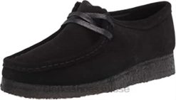 oxford wallabee pour femme clarks en daim noir femmes N6R8B2119 Clarks Suède noir