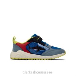 peigne bleu vif clarks aeon flex inf g fit unisexe N6R8B4939 Clarks peigne bleu vif