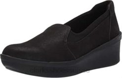 plateforme femme step rose moon clarks textile noir femmes N6R8B1119 Clarks textile noir