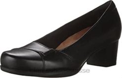 robe rosalyn belle femme clarks cuir noir femmes N6R8B2453 Clarks Cuir noir