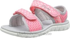 rose rose combi rose combi fille surf tide sandales à bout ouvert clarks enfants N6R8B1876 Clarks