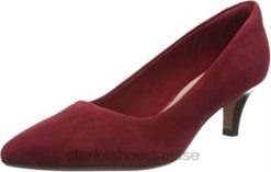 rouge daim rouge foncé daim rouge foncé escarpins clarks linvale jerica pour femmes femmes N6R8B1840 Clarks