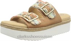 Sandale de plage Lana Clarks pour femmes, beige naturel femmes N6R8B435 Clarks bronzage naturel