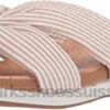 Sandale Eliza Shore Slide pour femme Clarks Natural Textile femmes N6R8B1215 Clarks textile naturel