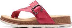 Sandale plate Clarks Brynn Madi en cuir fuchsia pour femme femmes N6R8B2760 Clarks cuir fuchsia