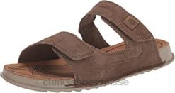 sandale plate crestview easy pour hommes en daim olive clarks Hommes N6R8B1349 Clarks daim olive