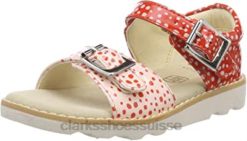 sandales à bride arrière Crown Bloom T pour fille Clarks orange enfants N6R8B1189 Clarks orange
