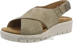 sandales à bride arrière pour femmes un karely hail vert sauge nubuck clarks femmes N6R8B2374 Clarks nubuck vert sauge