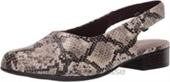 sandales clarks synthétiques serpent taupe à bout fermé pour femme femmes N6R8B2267 Clarks synthétique serpent taupe