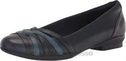 Sara Clover Ballerines plates pour femme Clarks Navy Combi femmes N6R8B901 Clarks