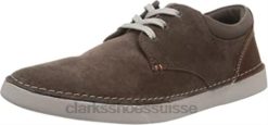 sneaker à lacets Gereld pour hommes en daim taupe clarks Hommes N6R8B2150 Clarks daim taupe