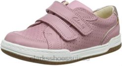 sneaker faon solo k pour fille en cuir rose clair clarks enfants N6R8B1702 Clarks cuir rose clair