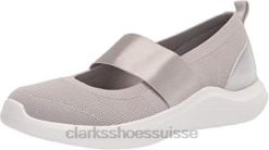 sneaker nova sol femme clarks tricot gris clair femmes N6R8B1501 Clarks tricot gris clair