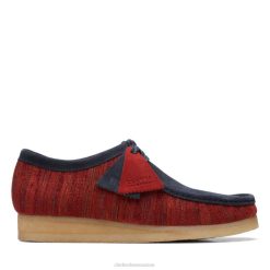 tissu rouge wallabee tissu rouge clarks Hommes N6R8B6638 Clarks tissu rouge