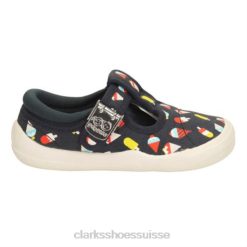 toile marine clarks briley sky fst e fit enfants N6R8B4811 Clarks toile marine